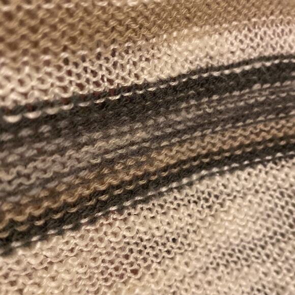 New ~  RED CAMEL ~ Asymmetric Striped Cardigan ~ Earth tones ~Oversized XS - Picture 6 of 6